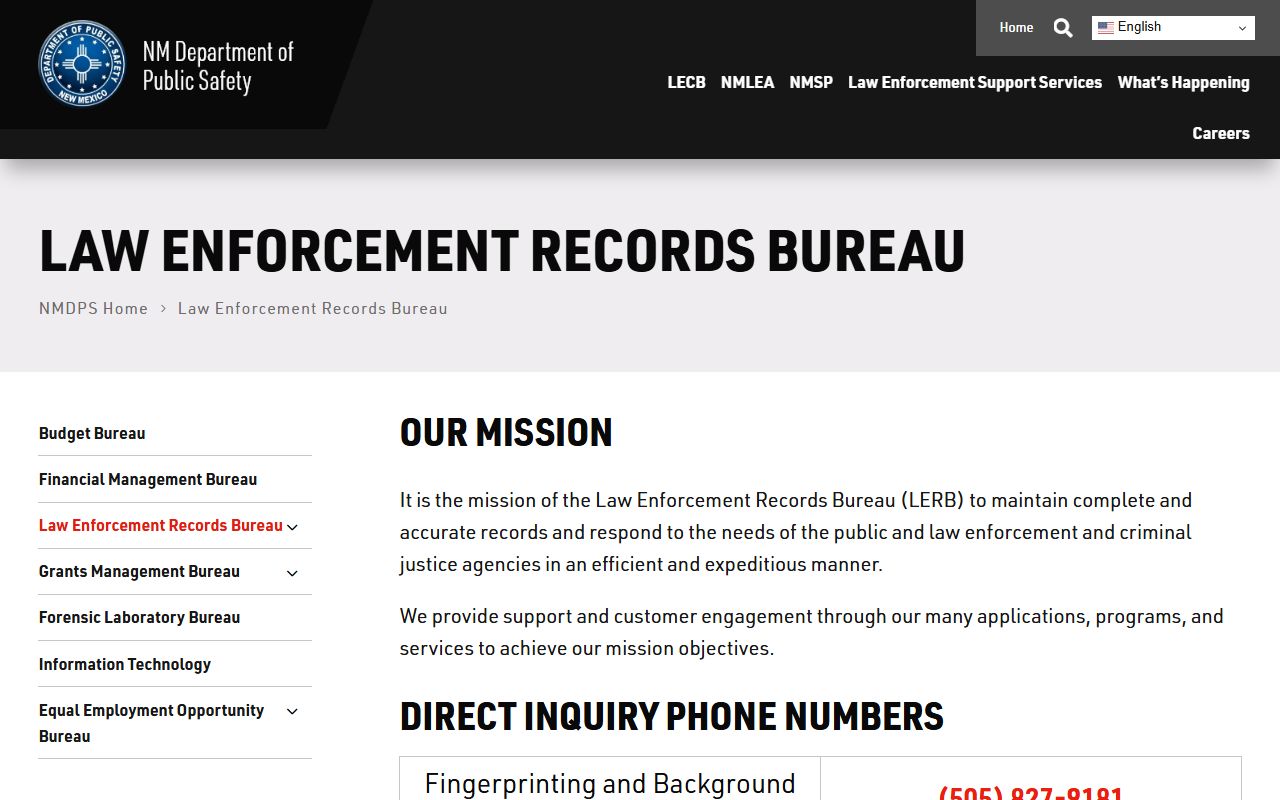 San Miguel County arrest records New Mexico DPS records bureau