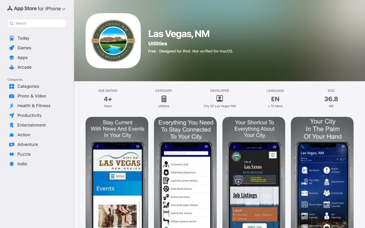 San Miguel County inmate records Las Vegas NM Apple app listing